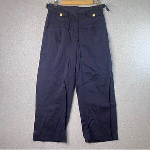 J Crew Italian Fabric Side-Tab Trouser Linen Blend NWT Mario Bellucci Crop 6P